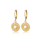 Radiant Golden Earring with Mother-of-Pearl Shine