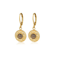 Elegant Earring with Black Mother-of-Pearl Pendant