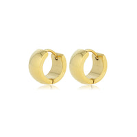 Radiant Gold-Colored Mini Earrings 7x9 mm