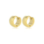 Radiant Gold-Colored Mini Earrings 7x9 mm