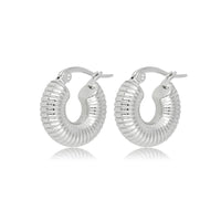 Ribbelige Zilveren Oorringen: Elegant en Uniek Design