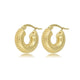Ribbelige Gouden Oorringen 16x6 mm - Elegant en Uniek