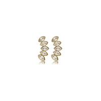 Kristallglasstein: Goldene Ohrstecker Eleganz