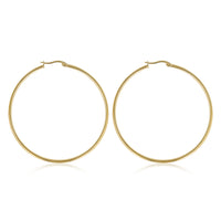 Stralende Gouden Oorring 60mm: Tijdloze Elegantie
