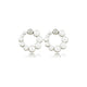 Silver Earring with Radiant White Pearl 13mm