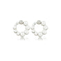 Silver Earring with Radiant White Pearl 13mm