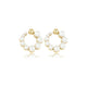 Elegant Gold Earring with 13 mm Pearl