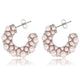 Roze Parel Oorringen van Zilver - 23mm Elegantie