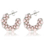 Roze Parel Oorringen van Zilver - 23mm Elegantie