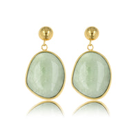 Gouden Oorbel met Fluorite Hanger