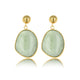 Gouden Oorbel met Fluorite Hanger