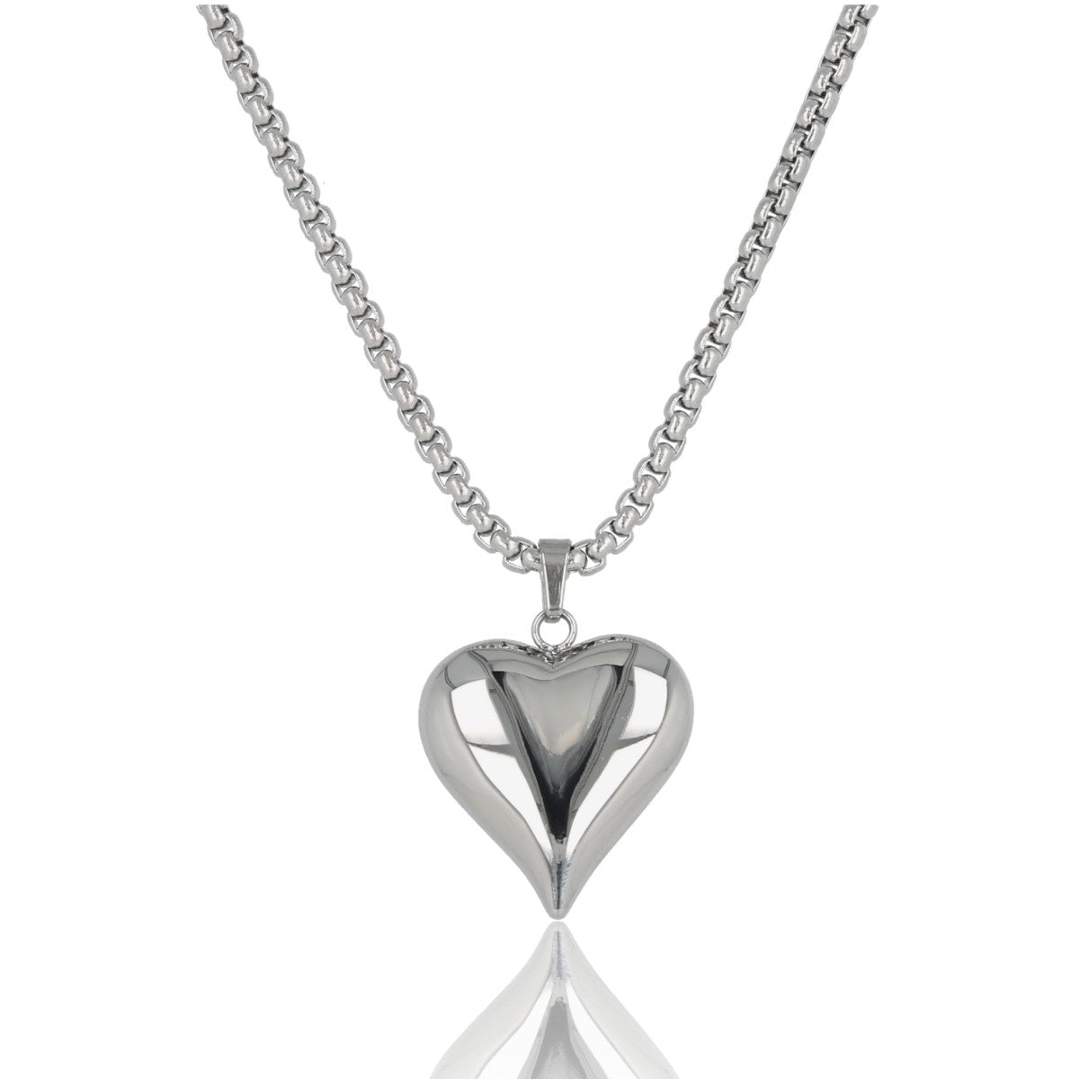 Edelstalen Ketting 470mm met Harten Bedel - My Bendel