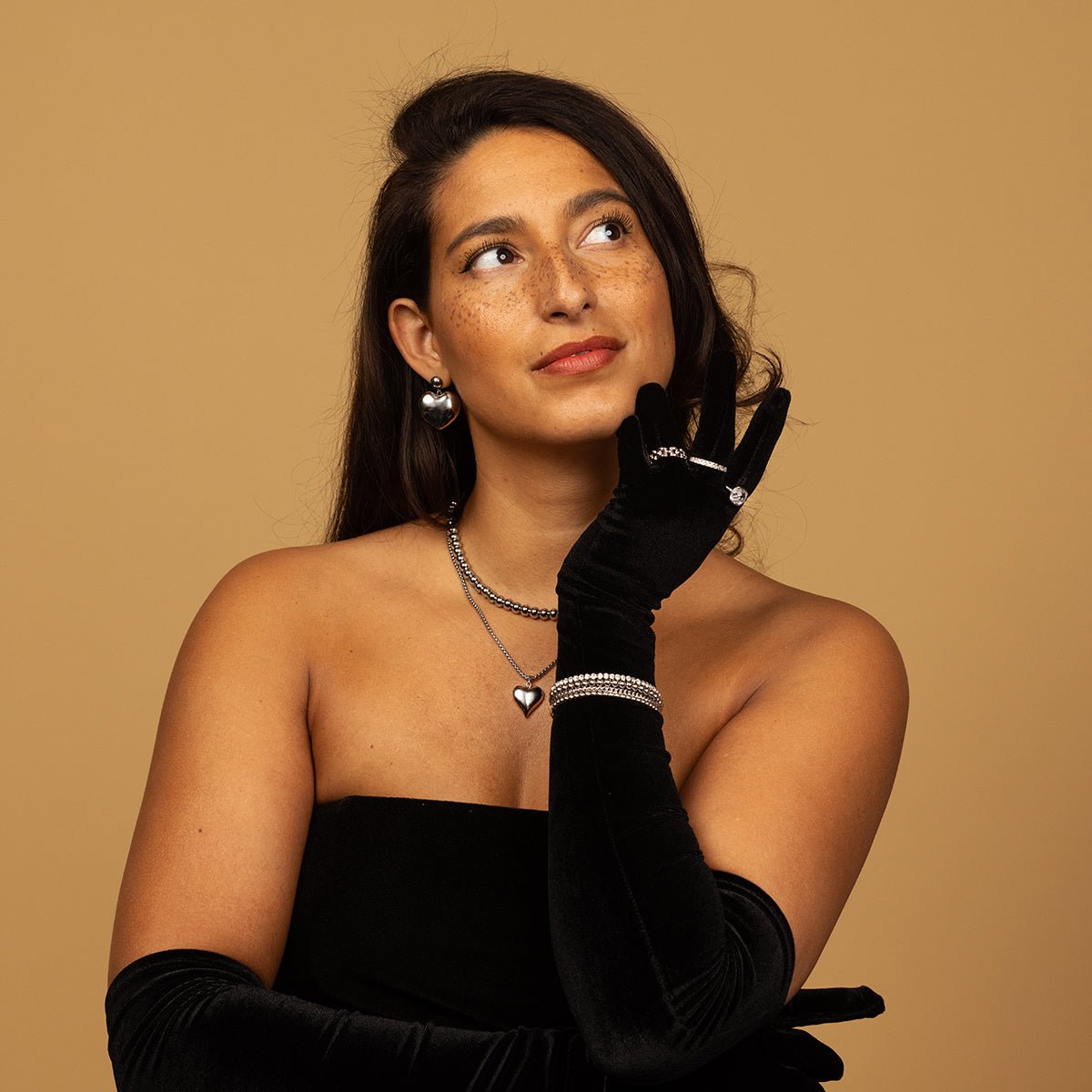 Edelstalen Ketting 470mm met Harten Bedel - My Bendel