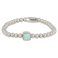 Elastische Amazonite Armband - Luxe Dames Sieraad