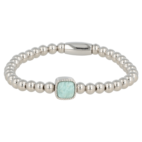 Elastische Amazonite Armband - Luxe Dames Sieraad - My Bendel