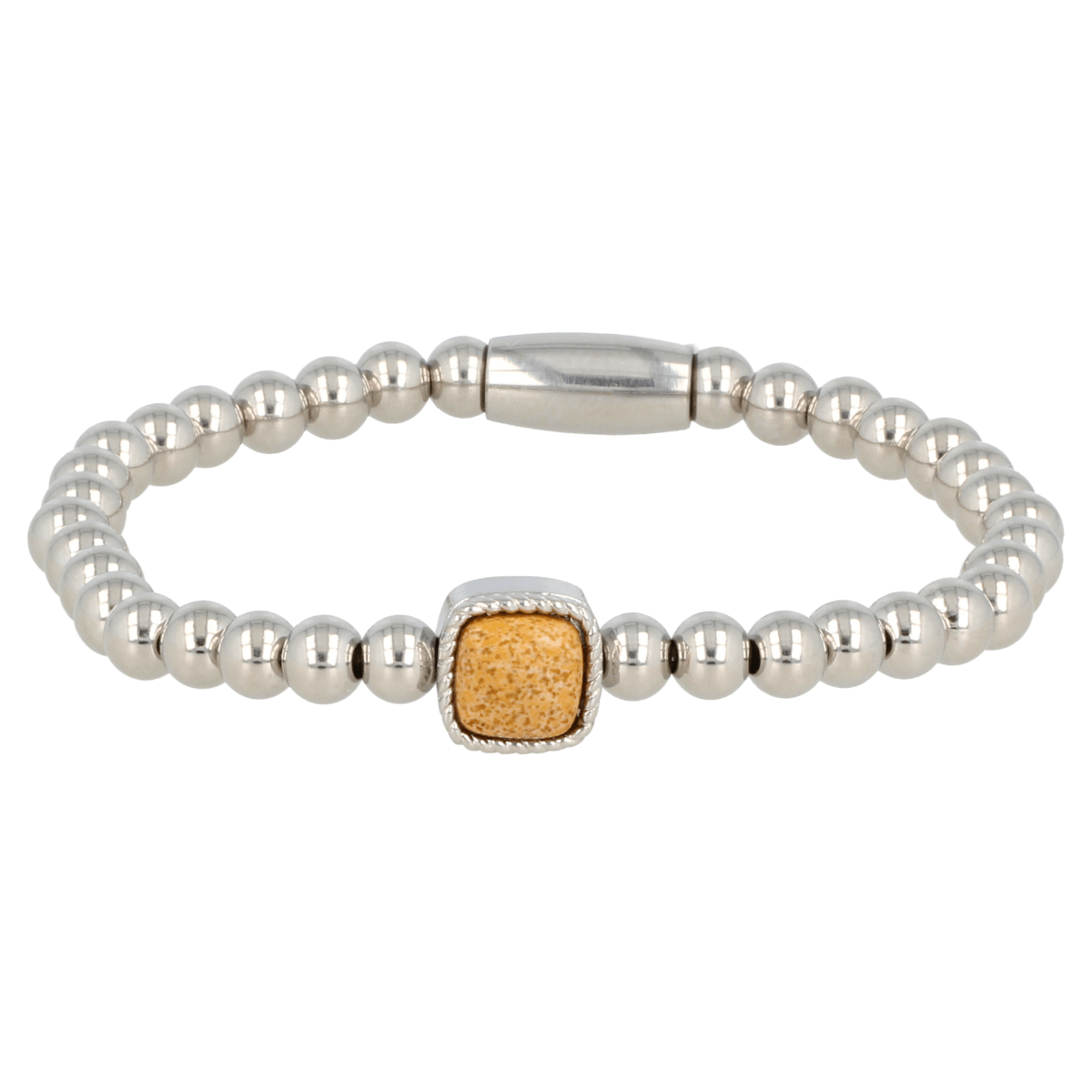 Elastische Armband met Picture Jasper Edelsteen - My Bendel