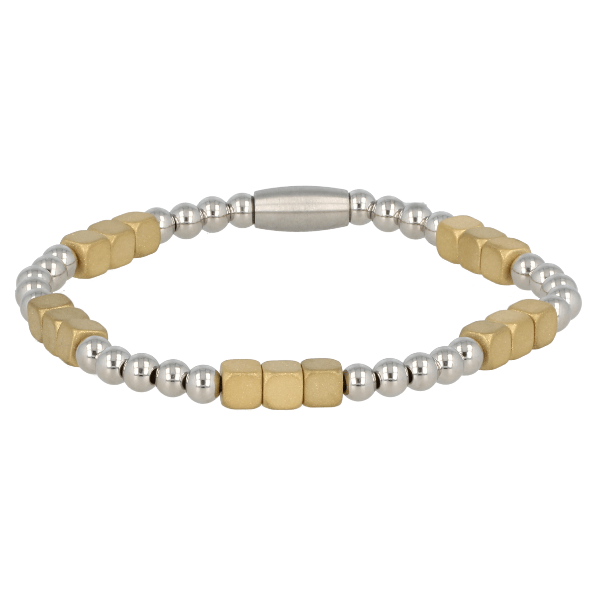 Elastische Armband XS Zilver - Goud stainless steel - My Bendel