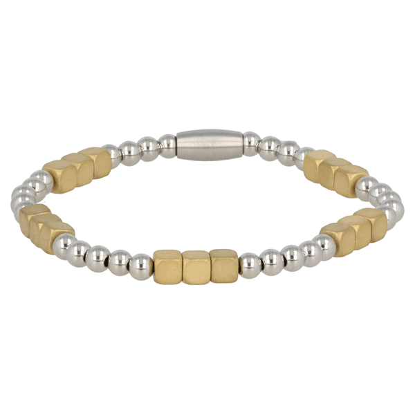 Elastische Armband XS Zilver - Goud stainless steel - My Bendel