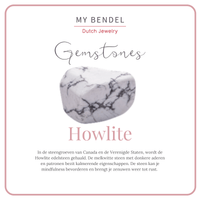 Elastische Howlite Armband van stainless steel - Luxe Sieraad - My Bendel