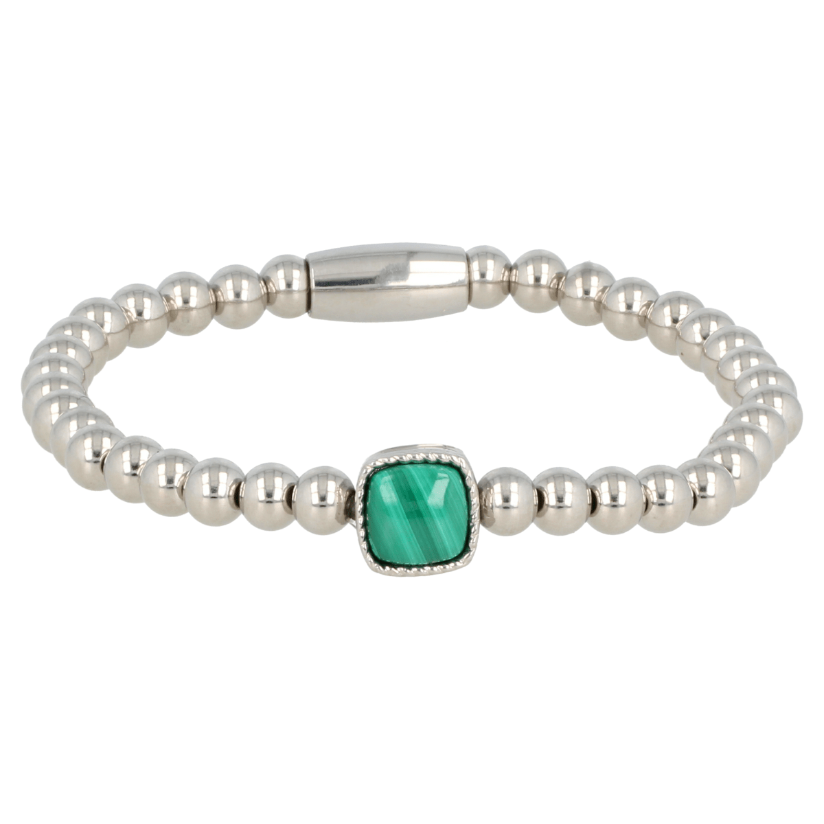 Elastische Malachite Dames Armband - Luxe stainless steel armband - My Bendel