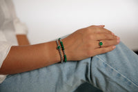 Elastische Malachite Dames Armband - Luxe stainless steel armband - My Bendel