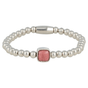 Elastische Rhodonite Armband - Luxe stainless steel Dames - My Bendel