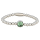 Elastische stainless steel Armband met Groene Bedel - My Bendel
