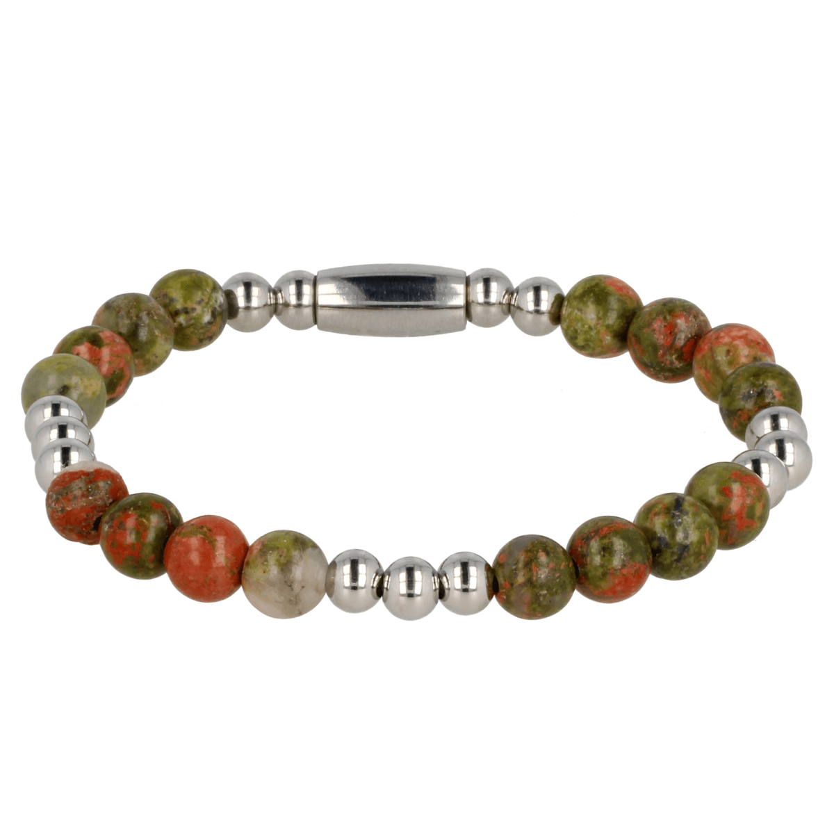 Elastische Unakite Armband voor Dames - Aardend & Uniek - My Bendel