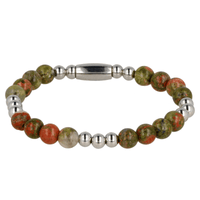 Elastische Unakite Armband voor Dames - Aardend & Uniek