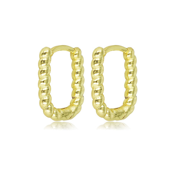 Elegante 14mm Gouden Twisted Oorring - My Bendel