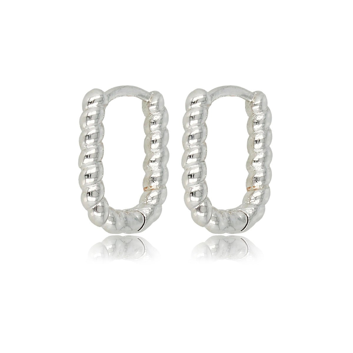 Elegante Gedraaide Zilveren Oorring 14mm - My Bendel