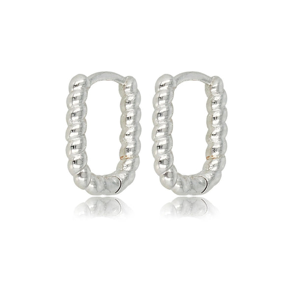 Elegante Gedraaide Zilveren Oorring 14mm - My Bendel