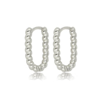 Elegante Gedraaide Zilveren Oorring 18mm