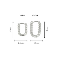 Elegante Gedraaide Zilveren Oorring 18mm - My Bendel