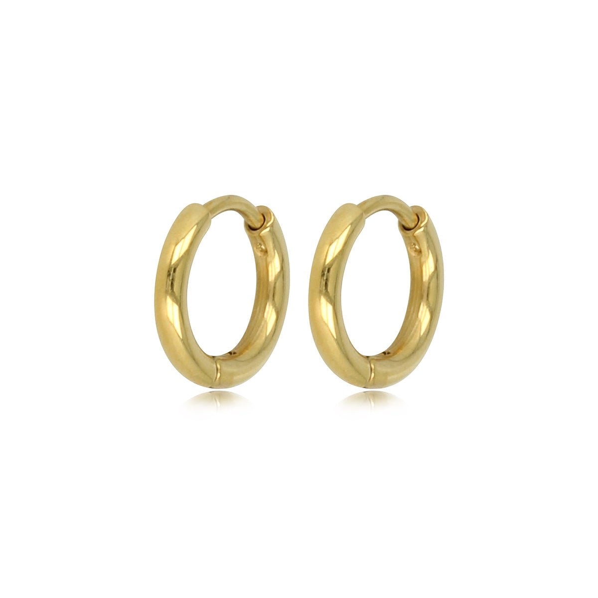 Elegante Gouden Oorring 12mm: Tijdloze Schoonheid - My Bendel