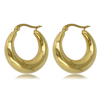 Elegante Gouden Ronde Oorring 23x7 mm