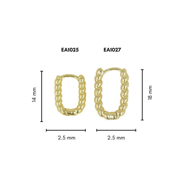 Elegante Gouden Twisted Oorring 18mm - My Bendel