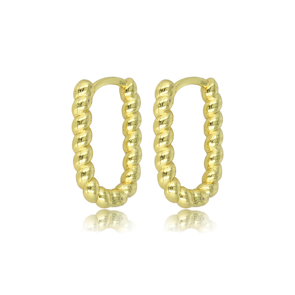 Elegante Gouden Twisted Oorring 18mm - My Bendel