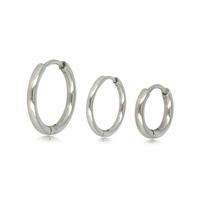 Elegante Trio: Diverse Zilveren Oorringen Set