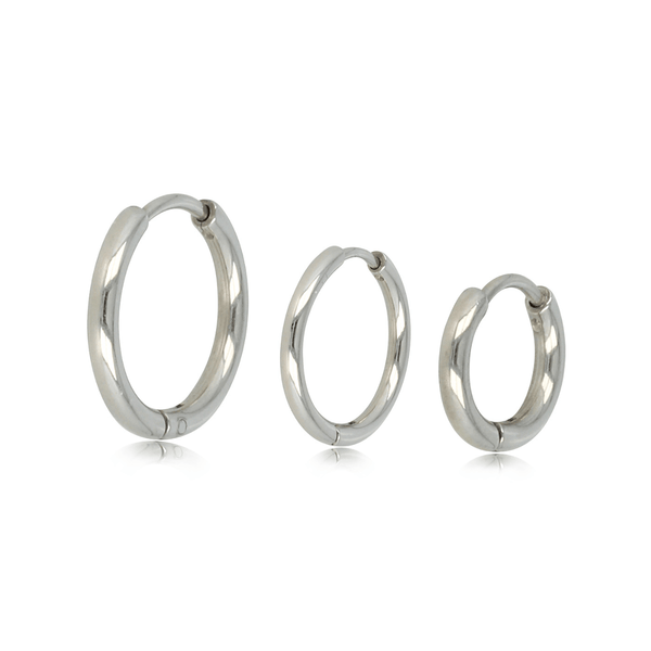 Elegante Trio: Diverse Zilveren Oorringen Set - My Bendel