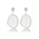 Elegante Zilveren Oorbel met White Aventurine Hanger - My Bendel