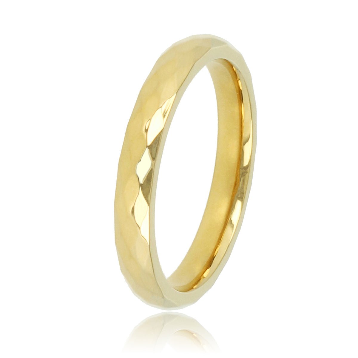 Facet geslepen gouden aanschuifring - My Bendel - My Bendel
