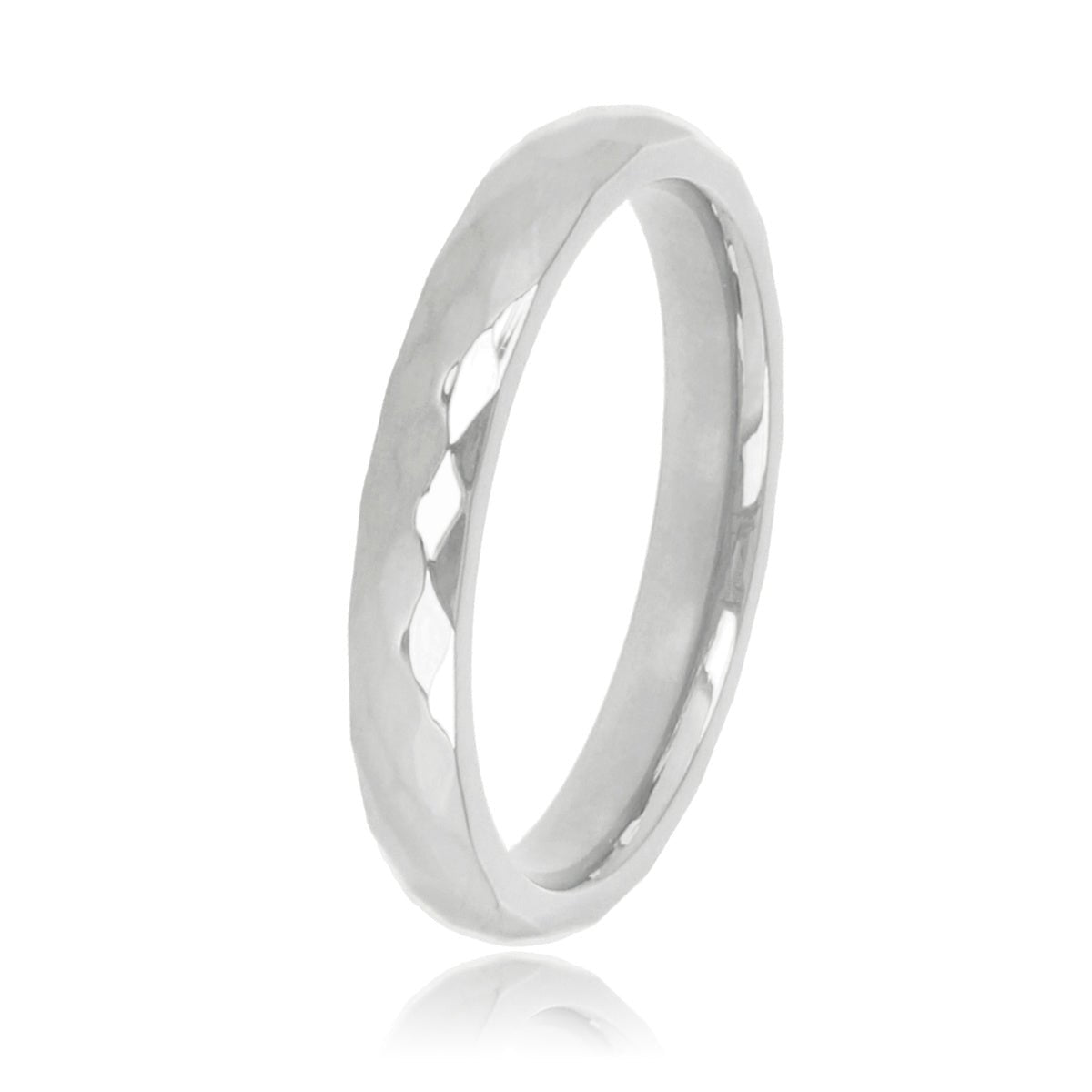Facet geslepen zilveren ring - Elegant en combineerbaar - My Bendel