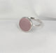 Zilveren ring met ronde Rhodonite - moderne stijlvolle look