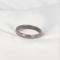Keramieken ring 3mm - facet geslepen - grijs - hypoallergeen - My Bendel