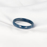 Keramieken ring donkerblauw - facet geslepen - 3mm - My Bendel