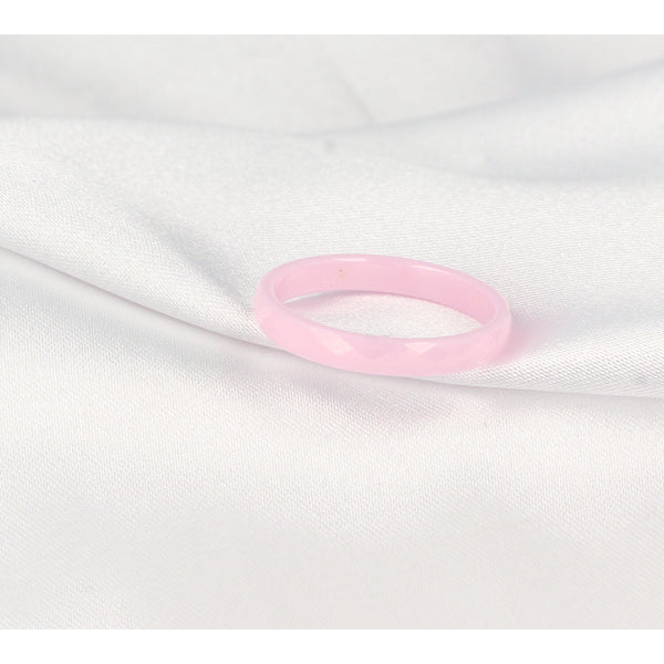 Keramieken ring roze 3mm - facet geslepen - hypoallergeen