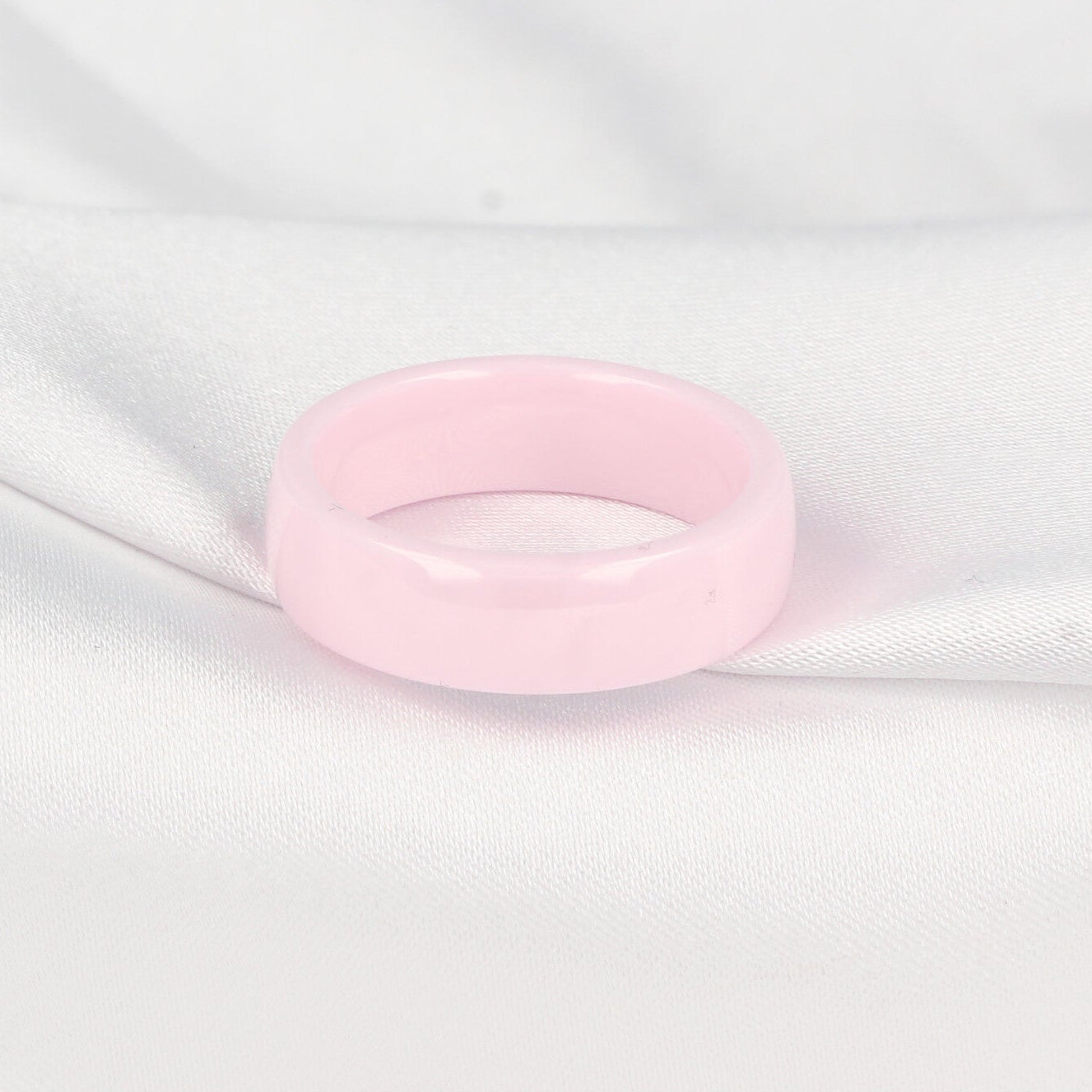 Roze keramieken ring - 6 mm - hypoallergeen en duurzaam - My Bendel
