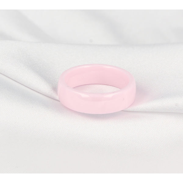 Roze keramieken ring - 6 mm - hypoallergeen en duurzaam