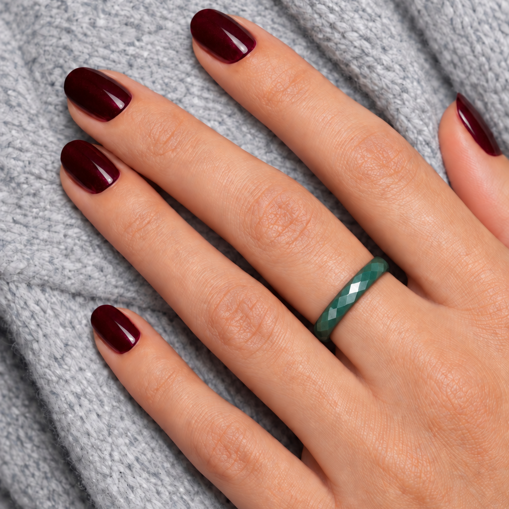 Keramikring • facettiert • 3 mm • grün